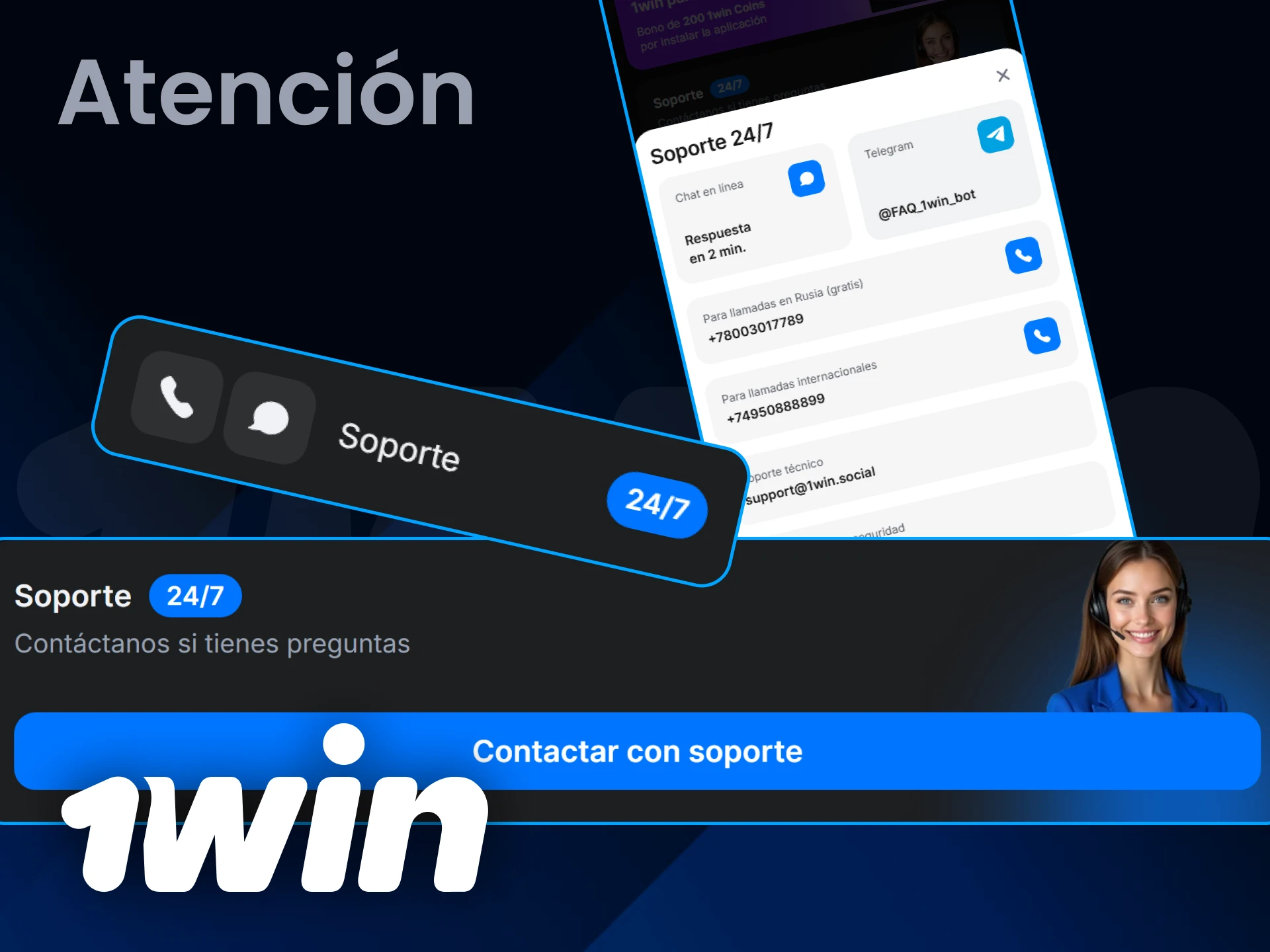 El servicio de atención al cliente de 1Win siempre te brindará la asistencia necesaria.