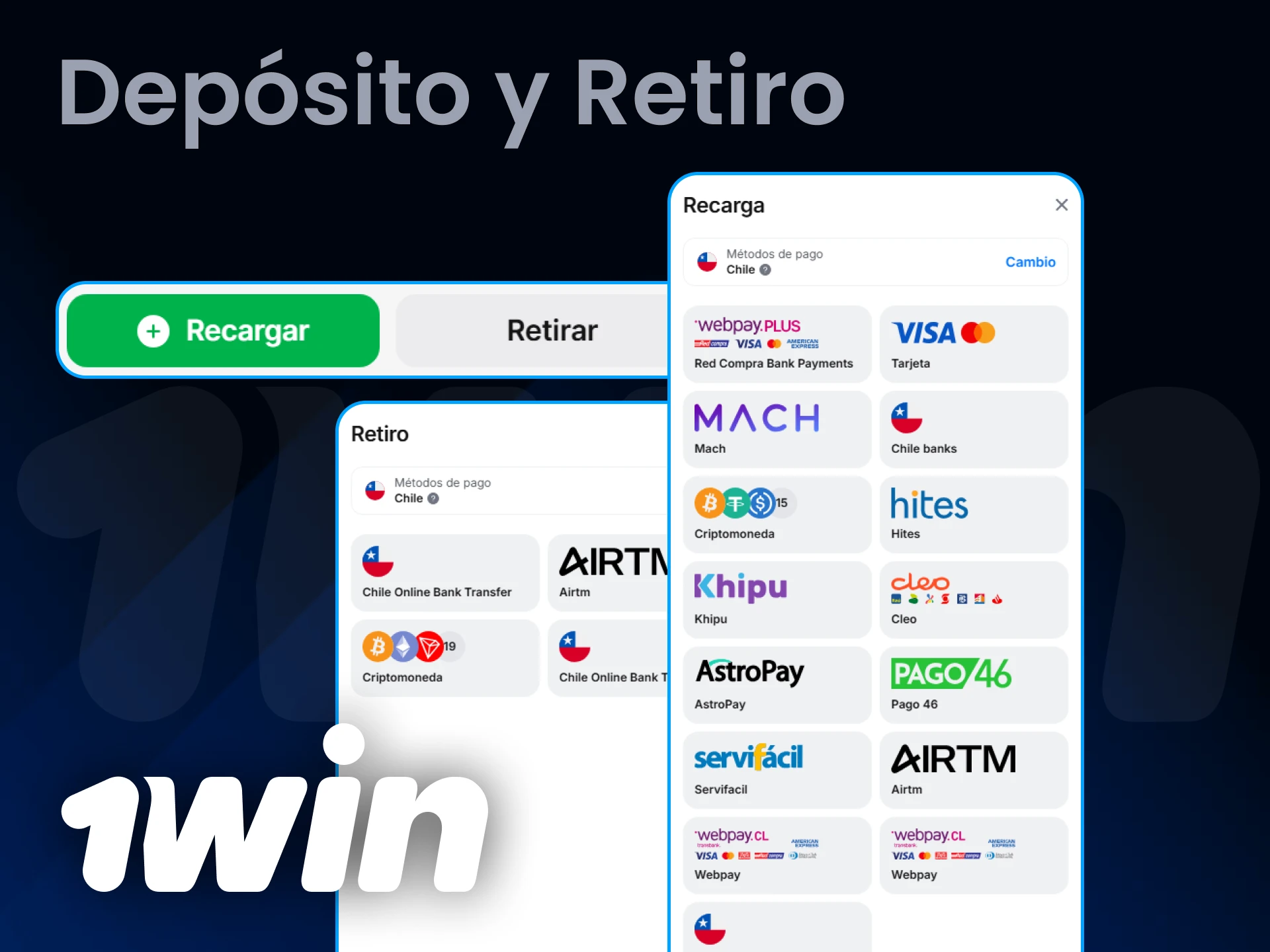 Métodos sencillos y prácticos para depositar y retirar fondos en 1Win.