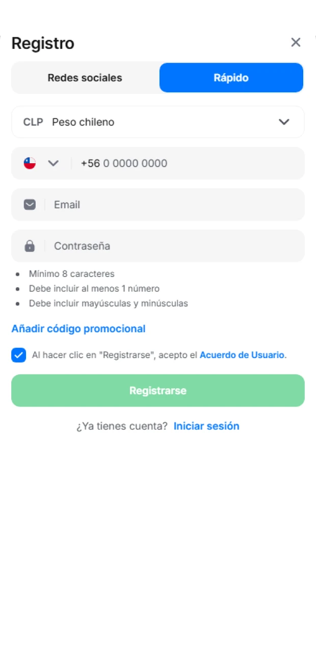 Regístrate o inicia sesión en 1Win para jugar Aviator de verdad.