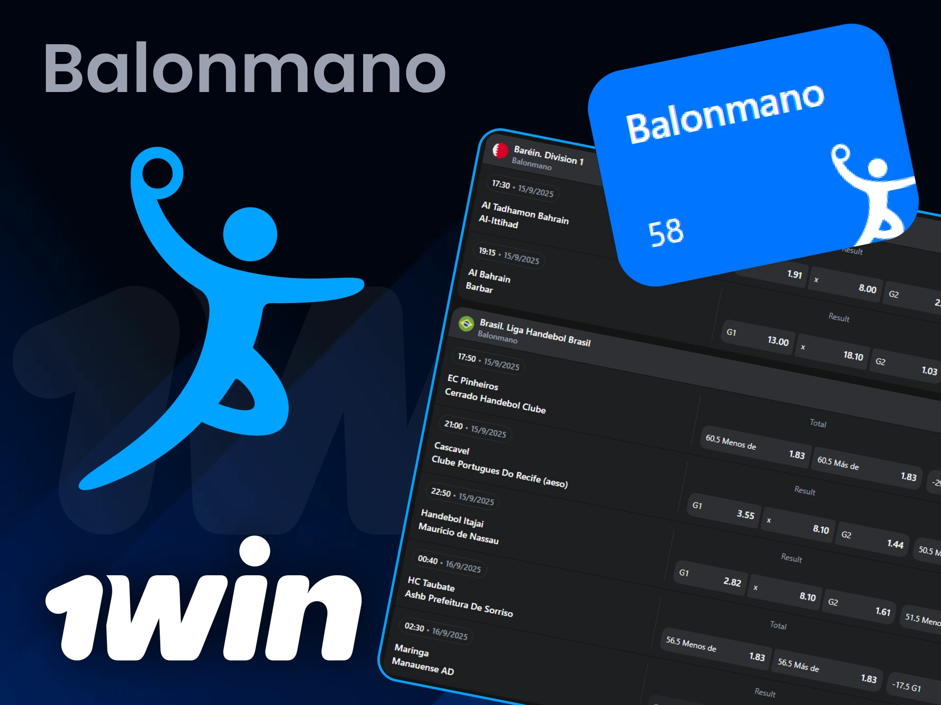 Vive la adrenalina apostando al balonmano en 1Win.
