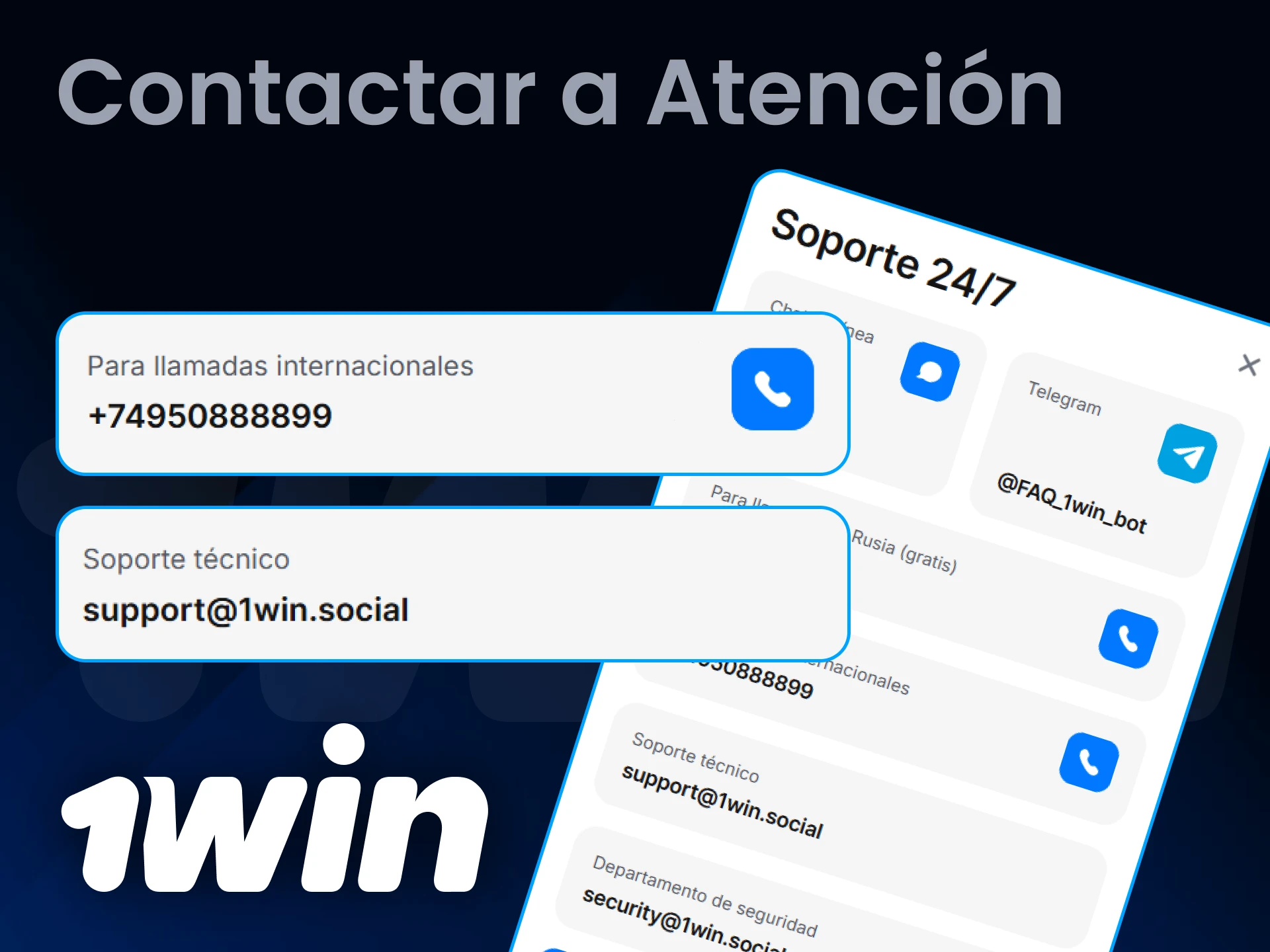 Si tiene alguna dificultad para depositar o retirar fondos, comuníquese con el servicio de atención al cliente de 1Win.