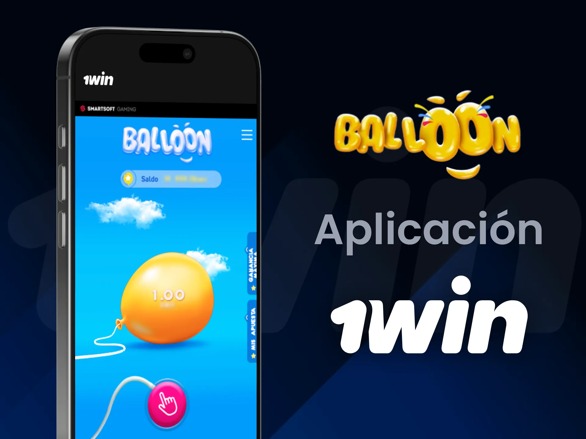 Juega Balloon desde la aplicación móvil de 1win Chile.
