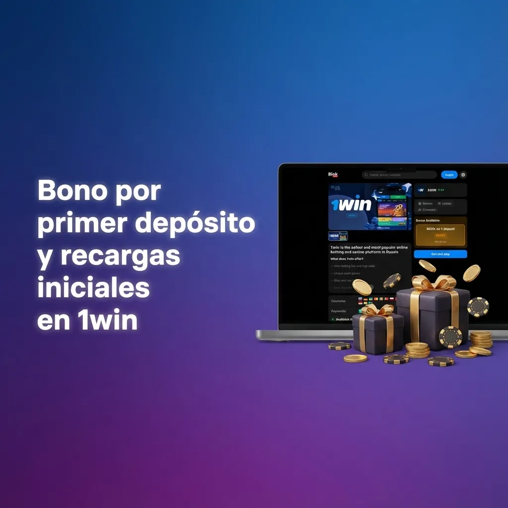 Banner promocional de 1win Chile mostrando bono progresivo de bienvenida hasta 500% y giros gratis para casino