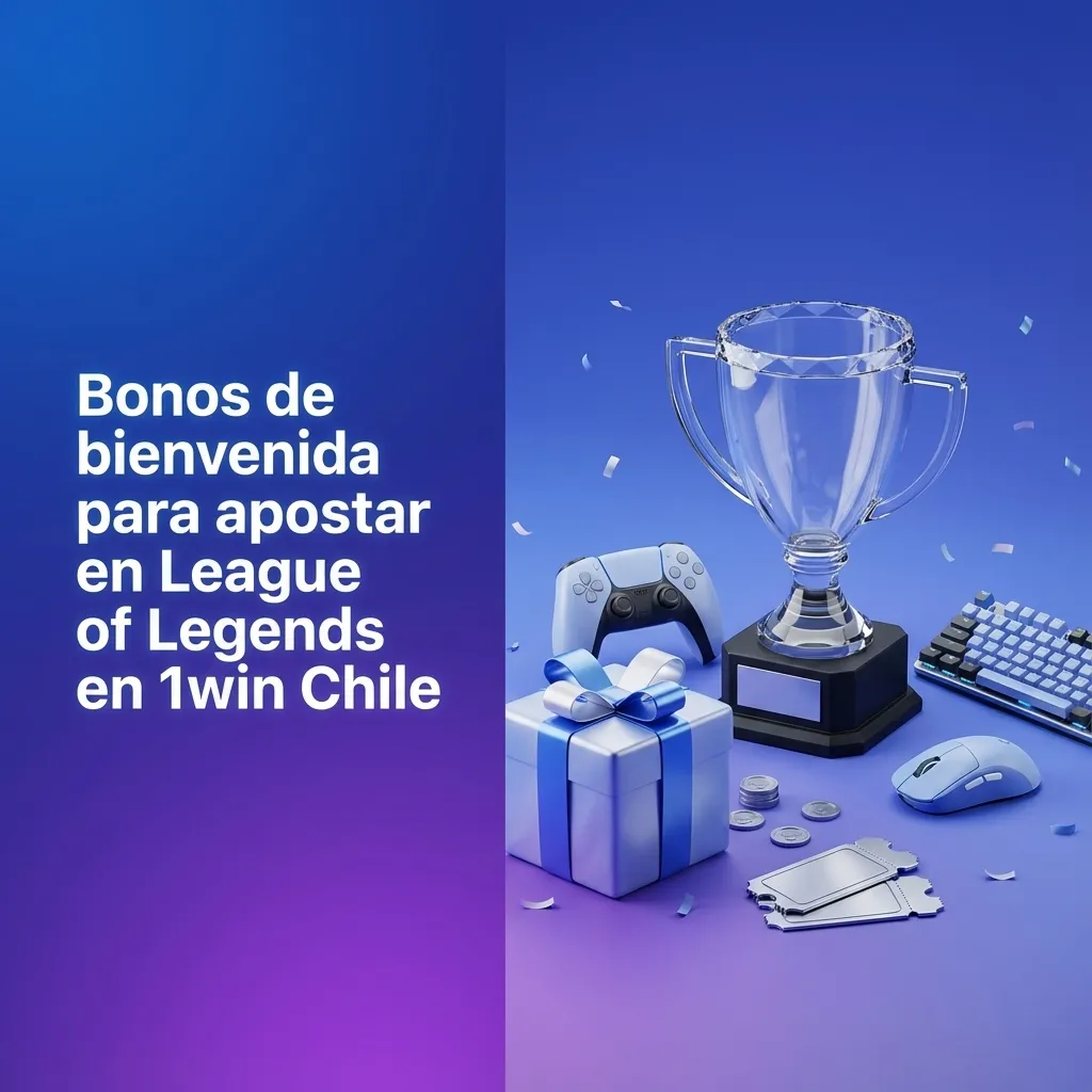 Banner de 1win Chile con bonos de bienvenida hasta 500% para apostar en League of Legends en pesos chilenos