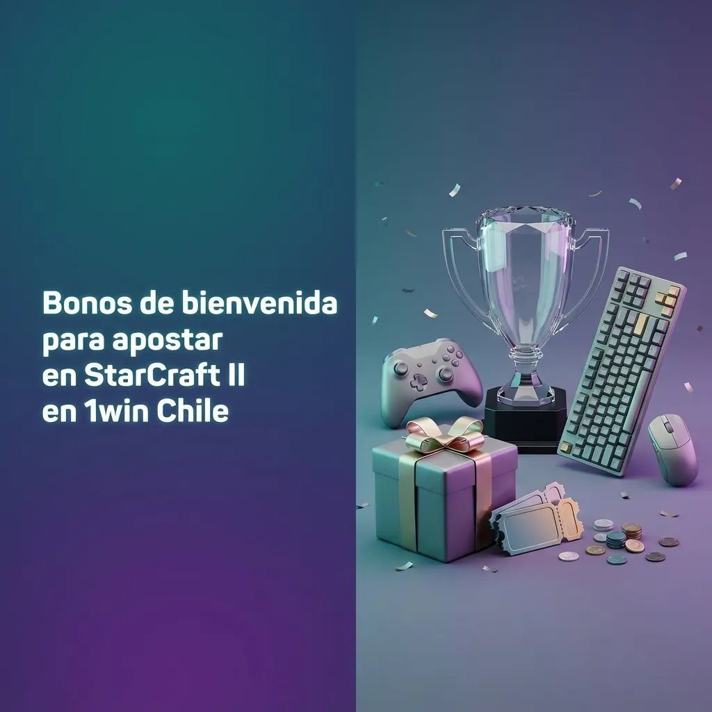 Banner promocional de 1win Chile con bonos de bienvenida y giros gratis para apostar en StarCraft II en CLP