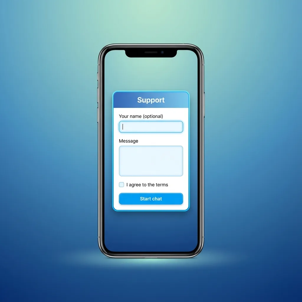 Pantalla de inicio de la app 1win en iPhone mostrando formulario de inicio de sesión con campos de correo e ID de usuario