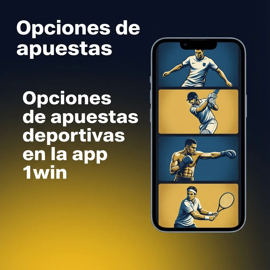 Pantalla de la app 1win en iOS mostrando opciones de apuestas deportivas en vivo y pre-partido para usuarios de Chile